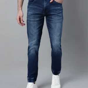 Men's Blue Solid Casual Jogger