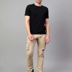 Men's Fawn Solid Full Length Cargo