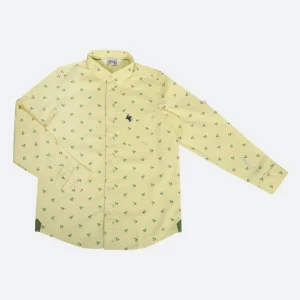 Boy's Yellow Full Sleeves Shirt