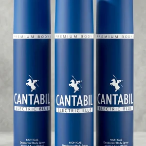 Electric Blue Body Spray Unisex Long Lasting No Gas Deodorant Body Spray  -  For Men (450 ml, Pack of 3)