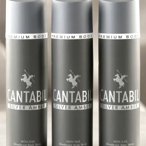 Silver Amber Body Spray Unisex Long Lasting No Gas Deodorant Body Spray  -  For Men (450 ml, Pack of 3)