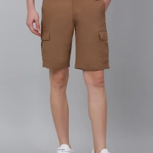 Men's Brown Solid Bermuda