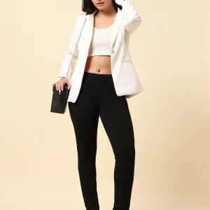 Jegging for Women | Breathable & Soft with Color Fastness Regular Fit Cotton Blend Fabric Solid Pattern Elasticated Closure