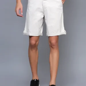 Men Ivory White Shorts