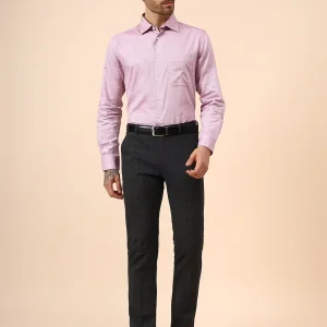 Men's Checkered Dark Grey Non Plated Regular Fit Formal Trouser