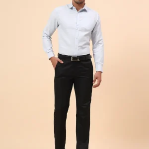 Formal Trousers for Men l Breathable & Soft with Color Fastness Regular Fit Poly Viscose Fabric Solid Pattern Hook & Eye Closure