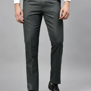 Formal Trouser for Men | Breathable & Soft with Color Fastness Regular Fit Poly Viscose Fabric Solid Pattern Hook & Eye Closure