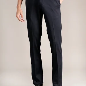 Formal Trouser for Men | Breathable & Soft with Color Fastness Regular Fit Rayon Fabric Self Design Pattern Hook & Eye Closure